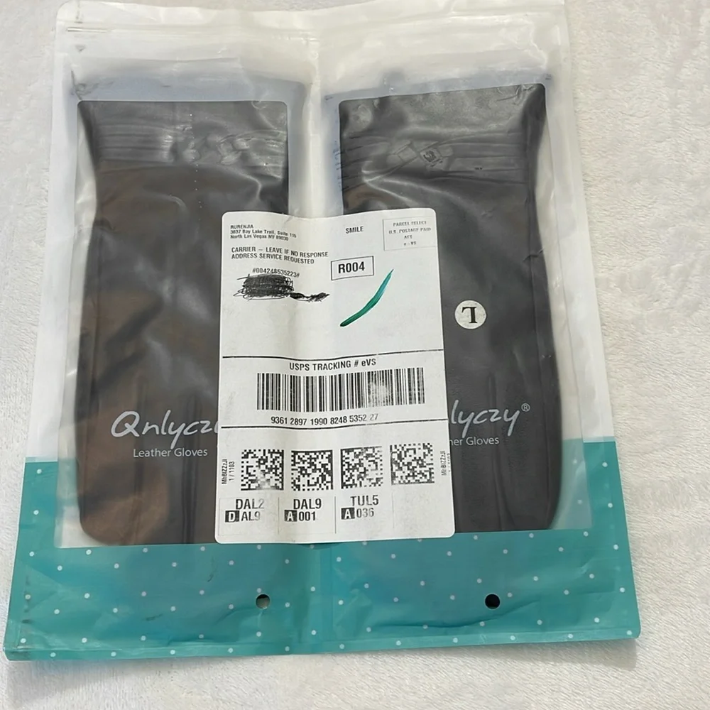 QNLYCZY LEATHER GLOVES WOMENS SIZE L NEW